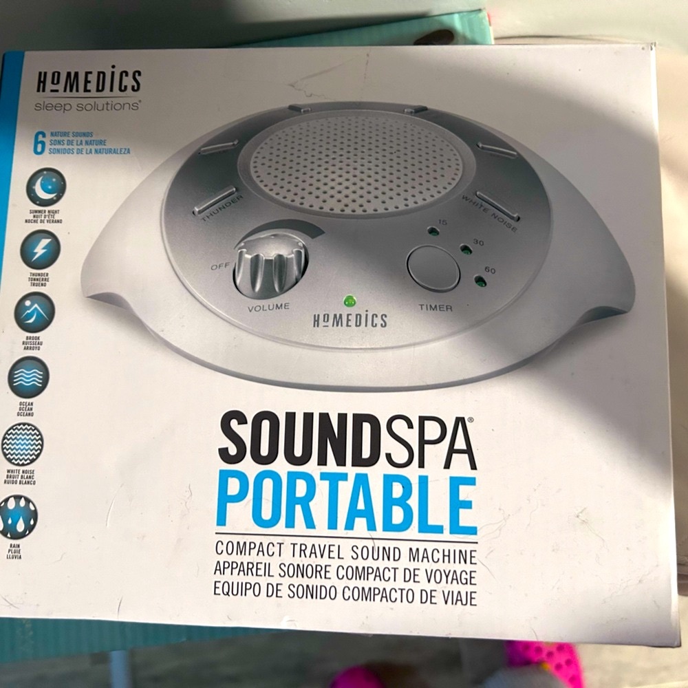 Homedics White Portable sound machine with Modern Design